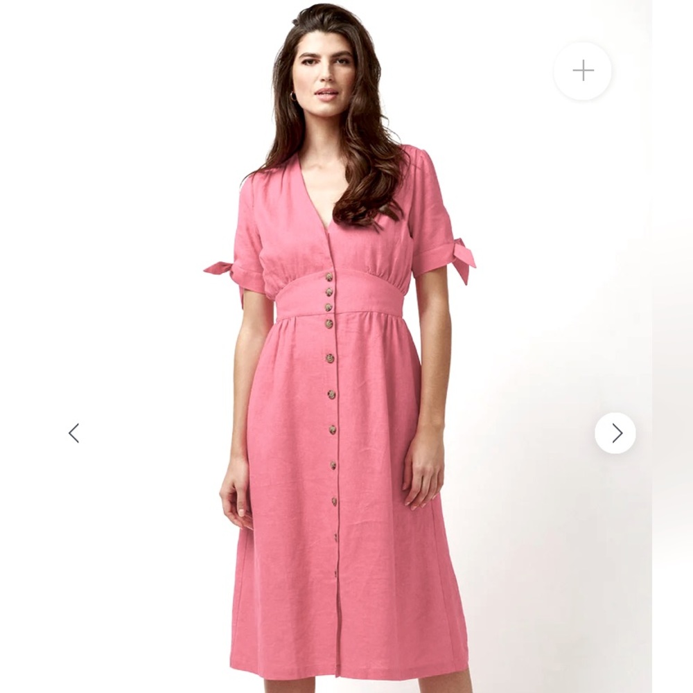 Buffalo David Bitton Blush Colour Linen Mariposa Dress Size XS